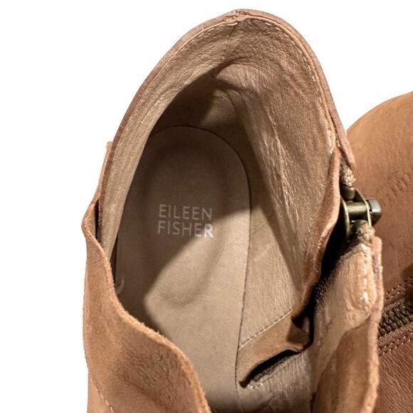 Eileen Fisher Billie Tumbled Nubuck Bootie Light Espresso 7 - Picture 13 of 16